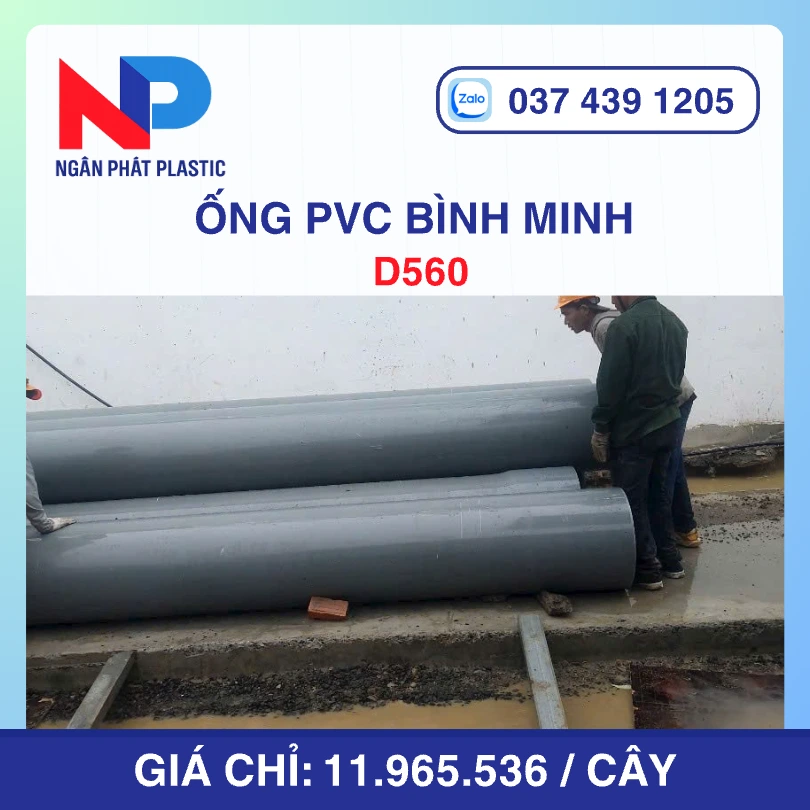 Ống Nhựa uPVC D560 Bình Minh